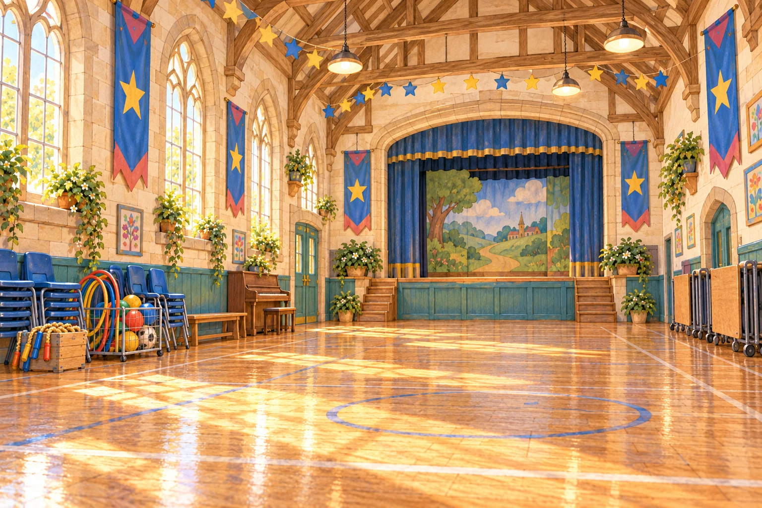 The school hall