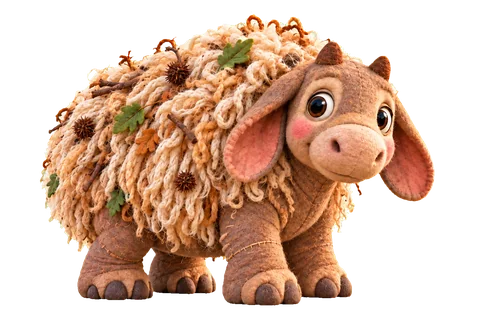A Woollyback, a four-legged animal with a thick woolly back