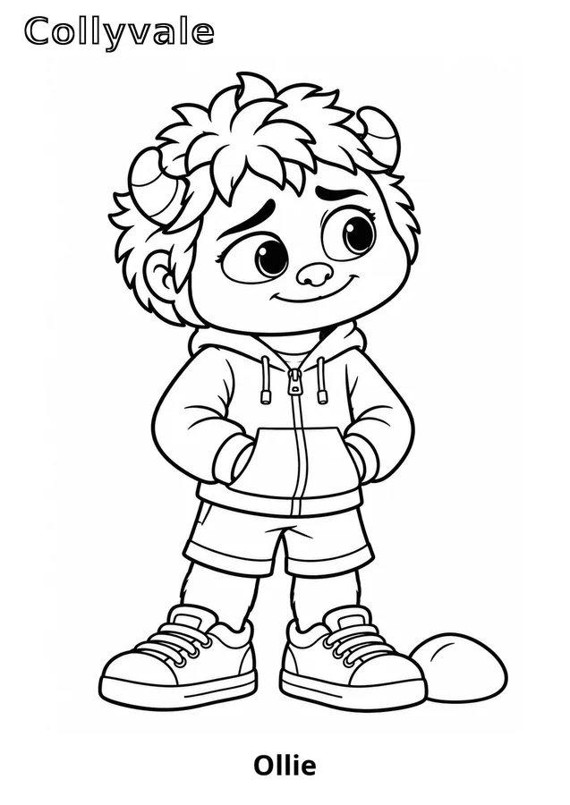 Ollie coloring page preview