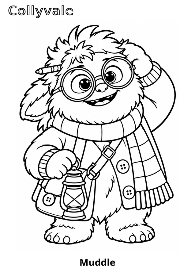 Muddle coloring page preview