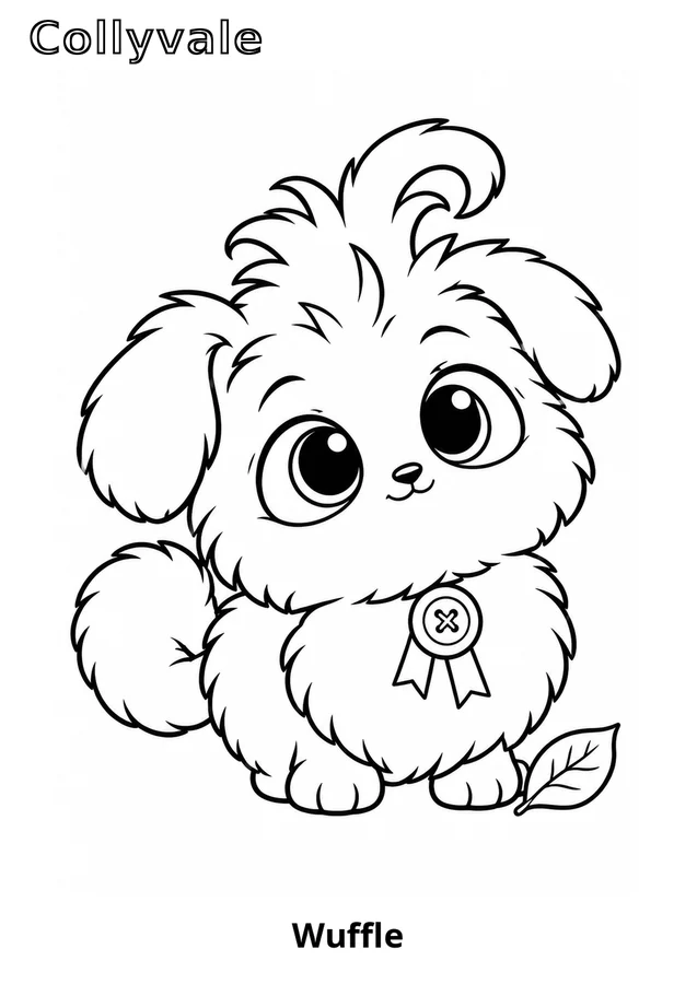 Wuffle coloring page preview