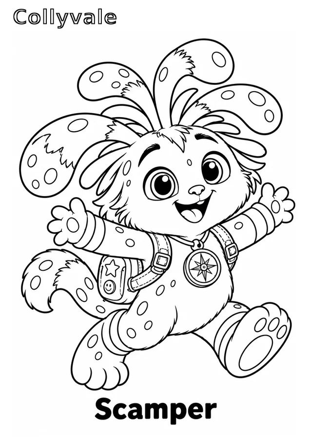 Scamper coloring page preview